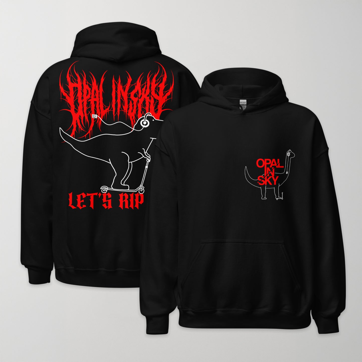 OPAL IN SKY "Let's Rip It" Black Unisex Hoodie