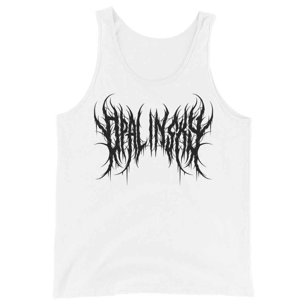OPAL IN SKY "Deathcore" White Unisex Tank Top