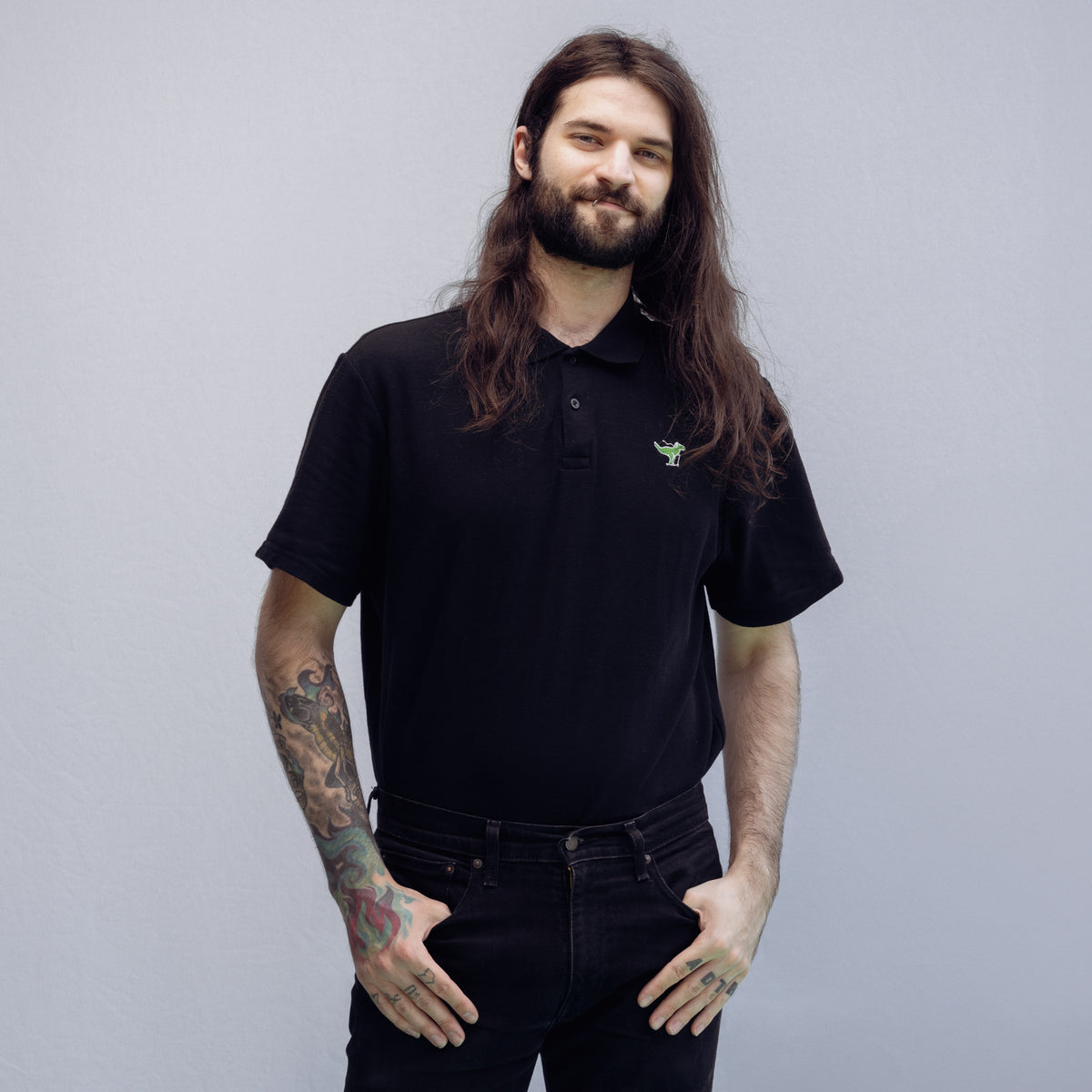 OPAL IN SKY "Dino Scooter" Polo Shirt