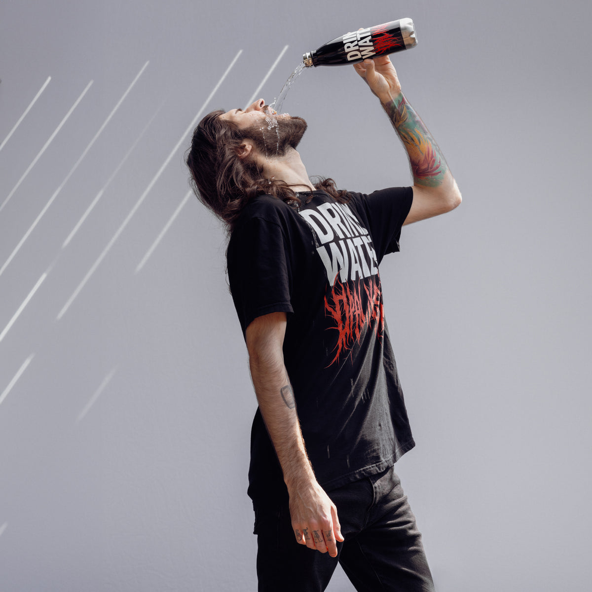 OPAL IN SKY "Drink Water" Stainless Steel Water Bottle