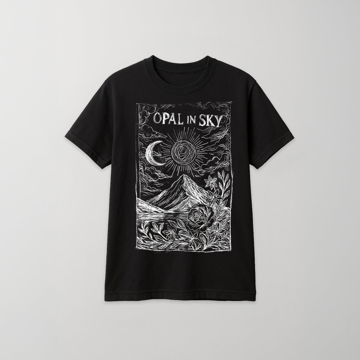 OPAL IN SKY "Lost Moon by Alyvia" Black Unisex T-Shirt
