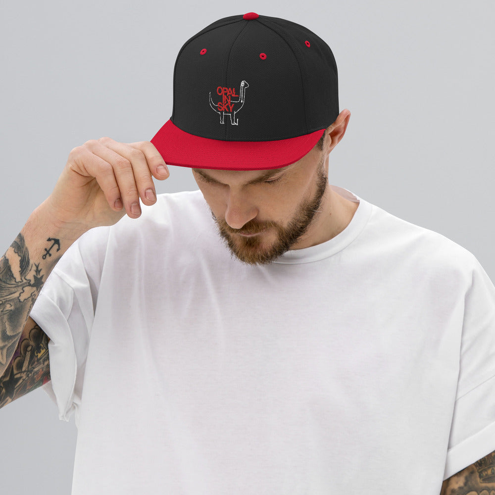 OPAL IN SKY "Longneck Scooter" Embroidered Snapback Hat