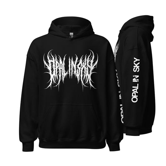 OPAL IN SKY "Death Metal" Sleeve Logo Unisex Hoodie