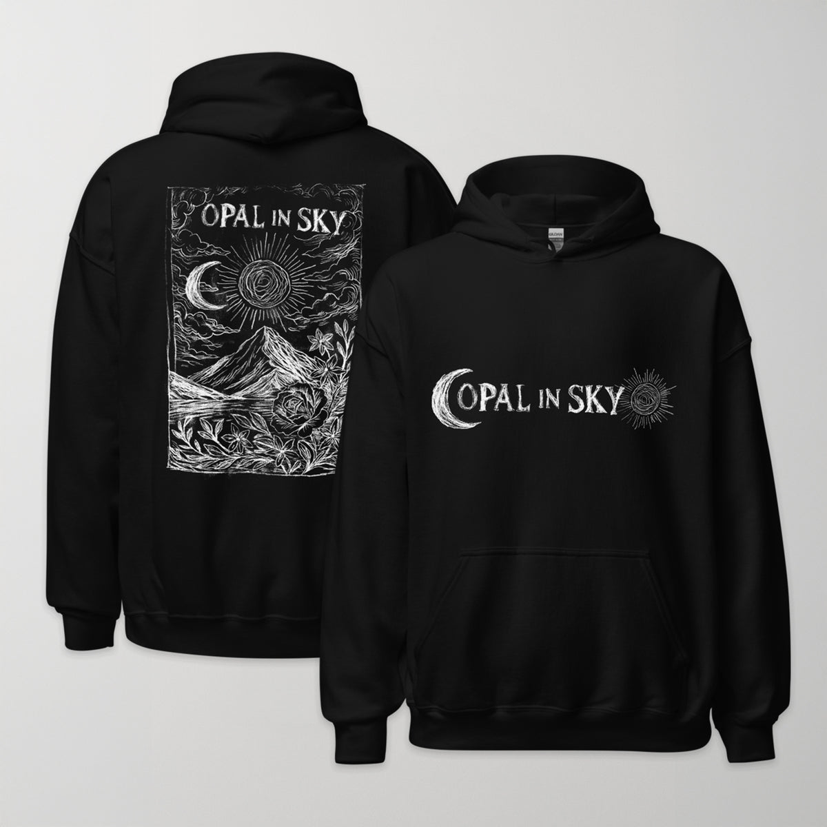 OPAL IN SKY "Lost Moon by Alyvia" Black Unisex Hoodie