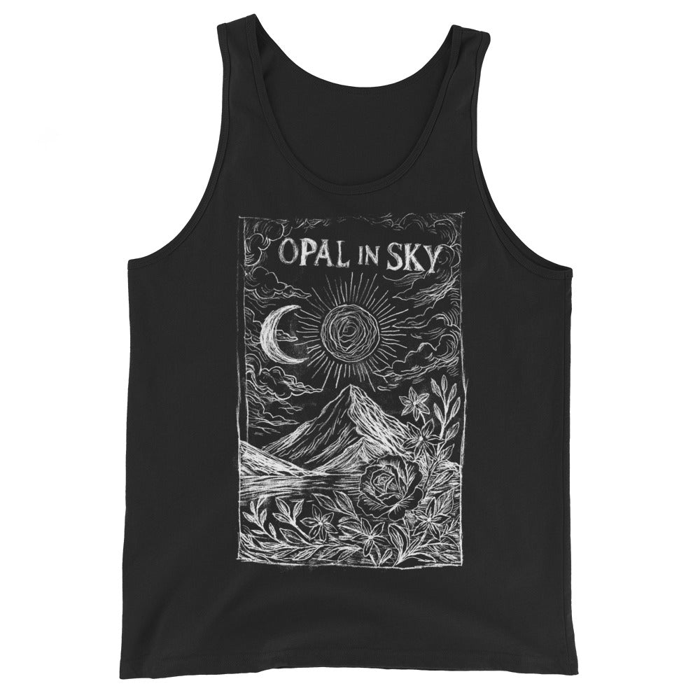 OPAL IN SKY "Lost Moon by Alyvia" Black Unisex Tank Top
