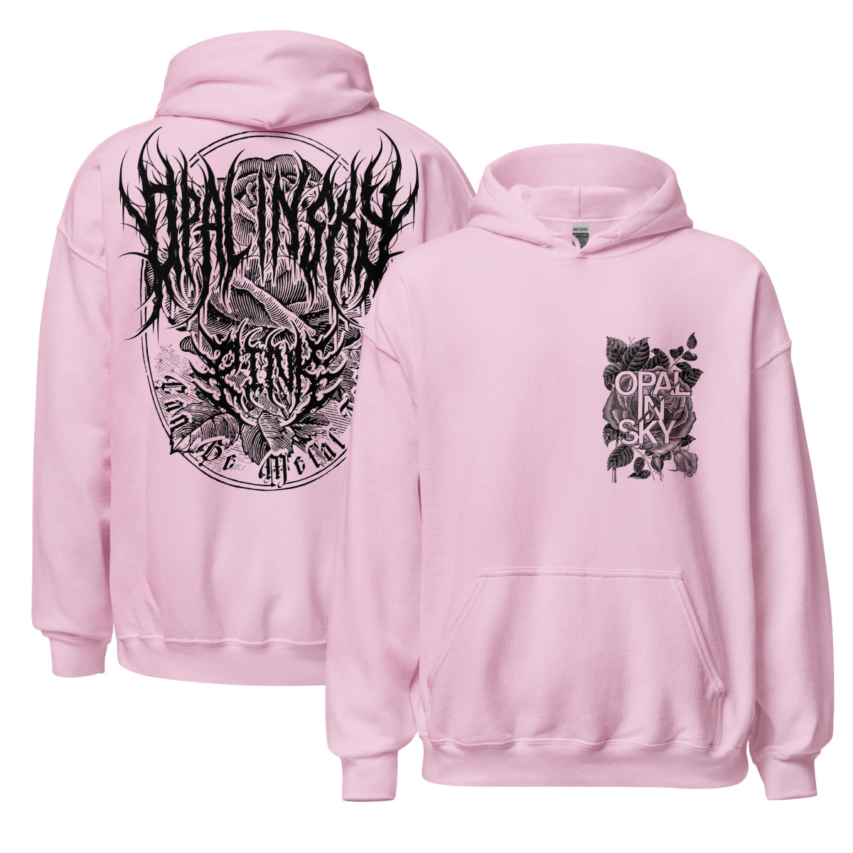 OPAL IN SKY "Pink Can Be Metal Too" Pink Unisex Hoodie