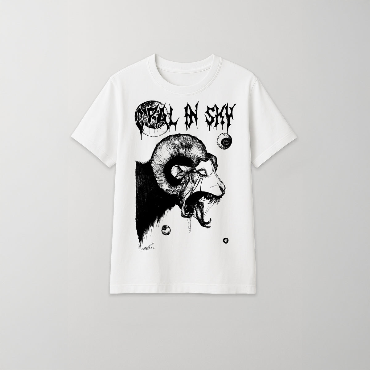 OPAL IN SKY "Ram of Satan by Olivia" White Unisex T-Shirt