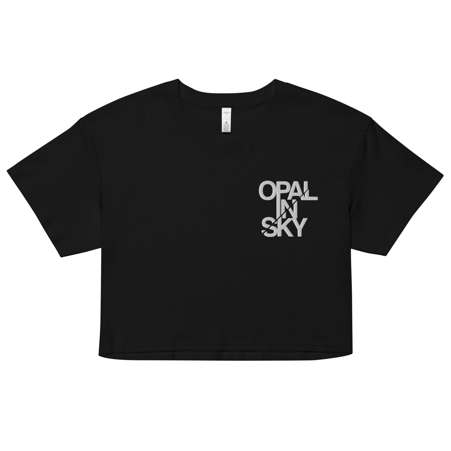 OPAL IN SKY “LOGO” Embroidered Women’s Crop Top
