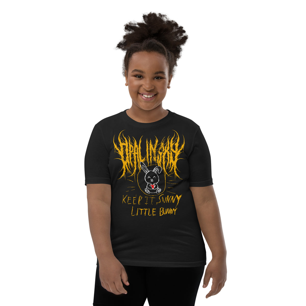 OPAL IN SKY "Keep It Sunny Little Bunny" Youth Short Sleeve T-Shirt