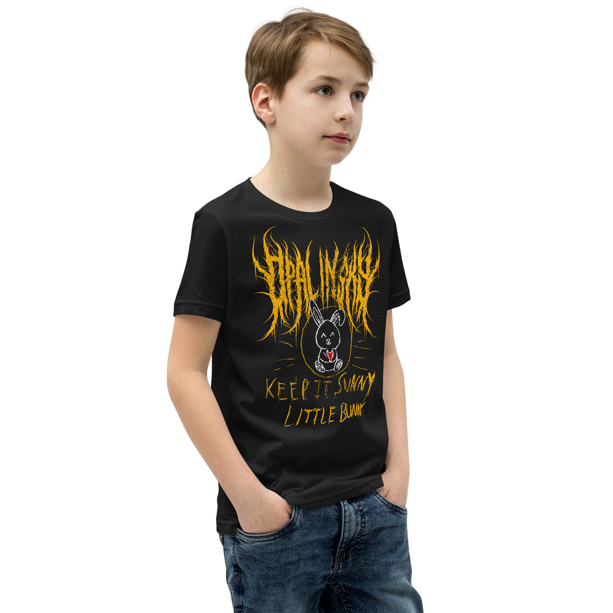 OPAL IN SKY "Keep It Sunny Little Bunny" Youth Short Sleeve T-Shirt